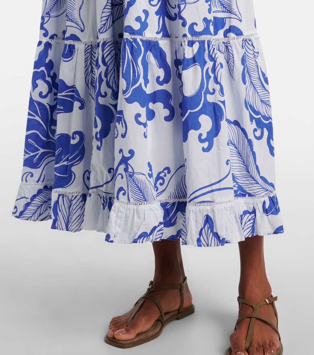 Vestido largo Milena de algodón estampado | Poupette St Barth