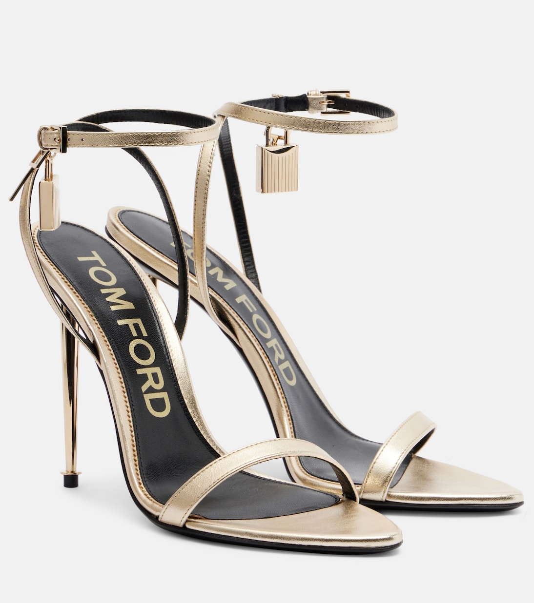 Verzierte Sandalen aus Metallic-Leder | Tom Ford