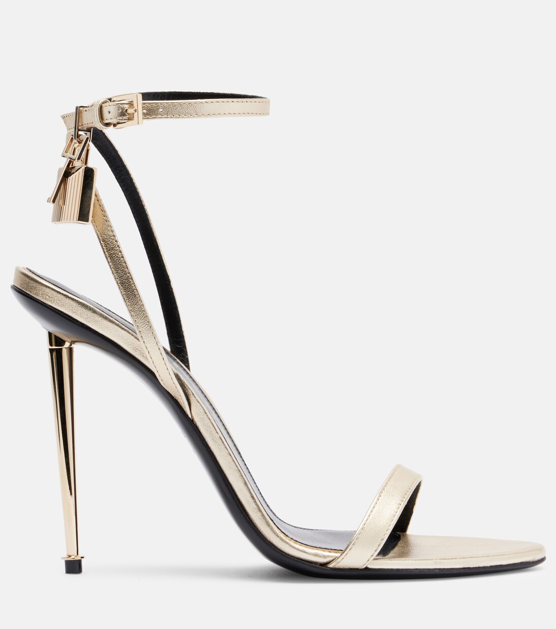 Verzierte Sandalen aus Metallic-Leder | Tom Ford