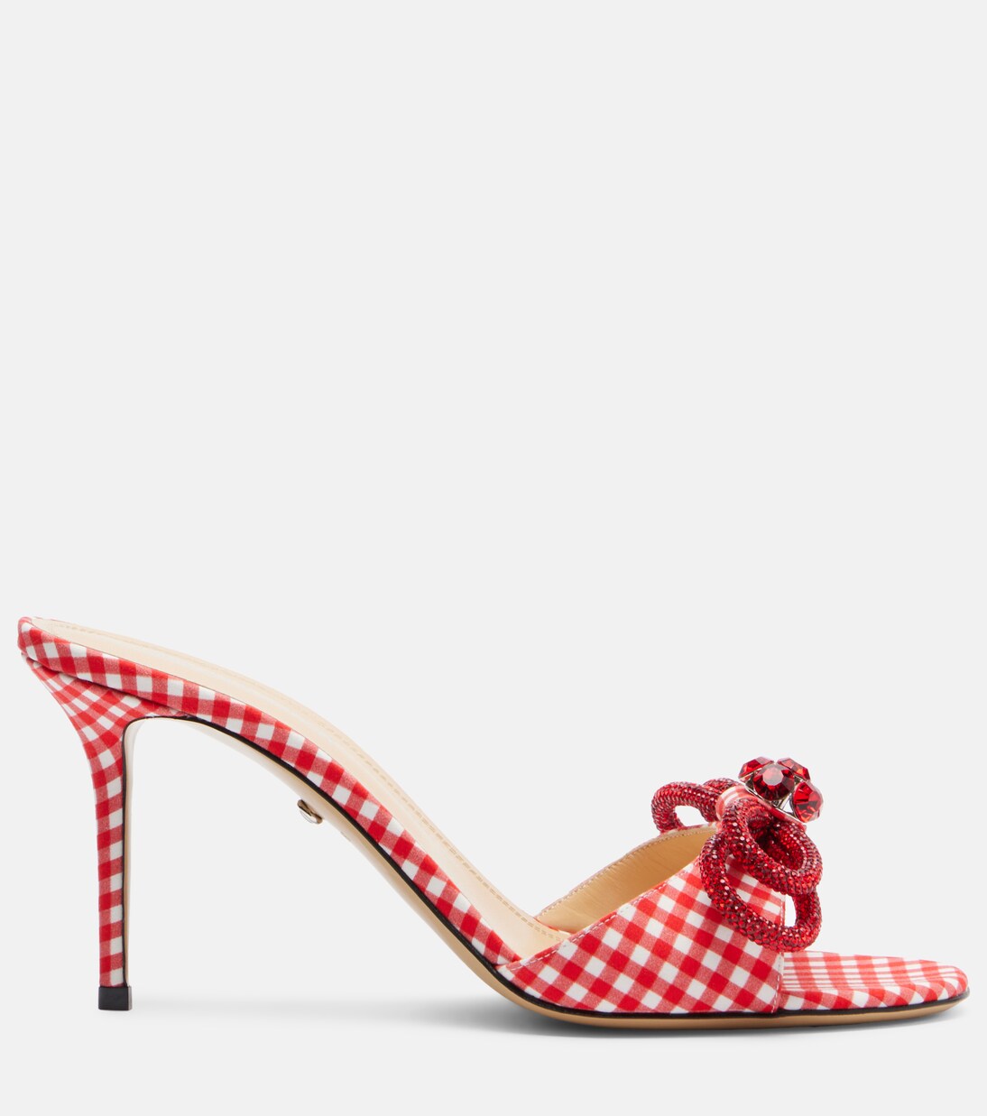 Double Bow 85 gingham mules | Mach & Mach