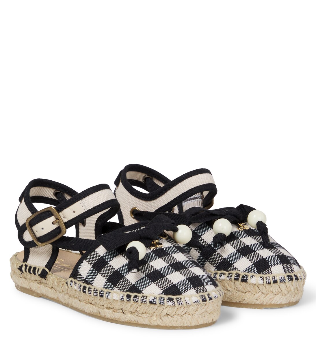 Evila gingham espadrille sandals | Bonpoint
