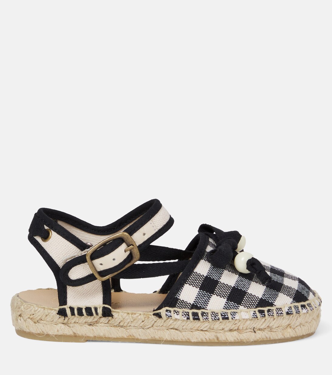 Evila gingham espadrille sandals | Bonpoint