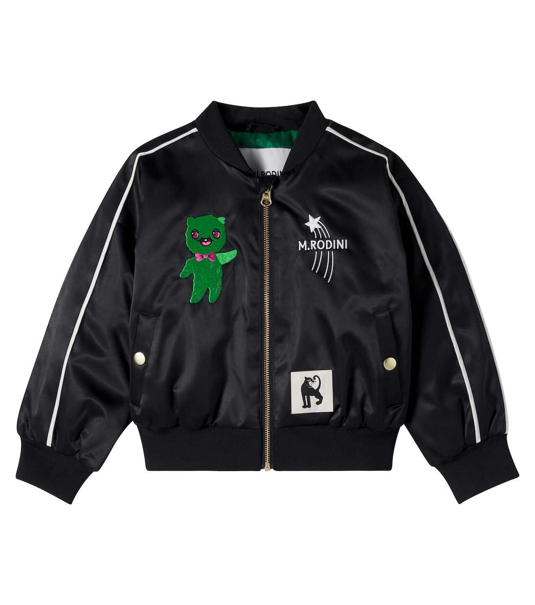 Embroidered satin varsity jacket | Mini Rodini