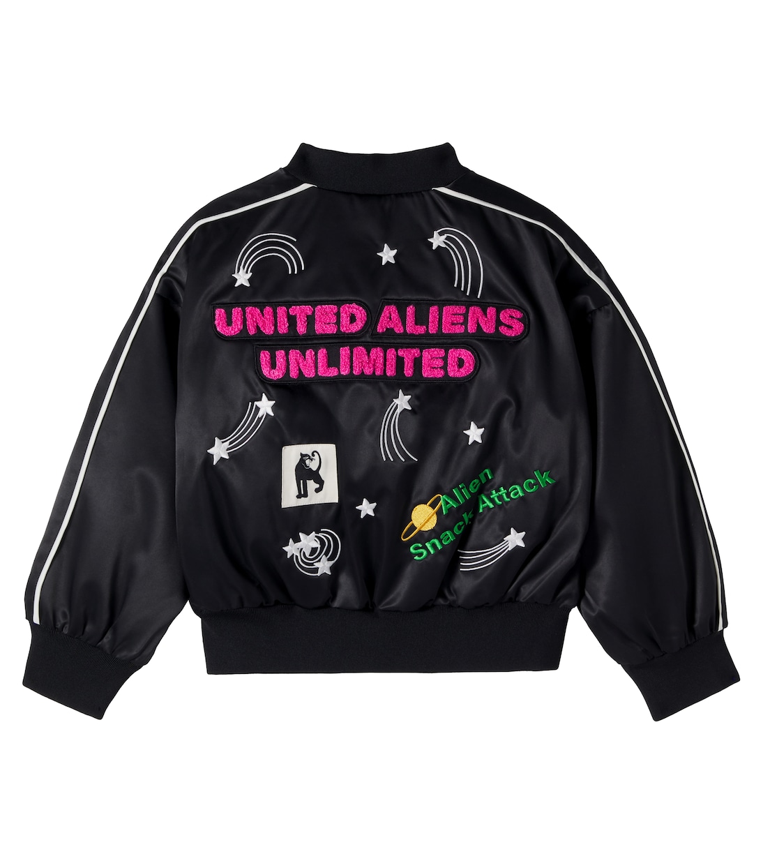 Embroidered satin varsity jacket | Mini Rodini