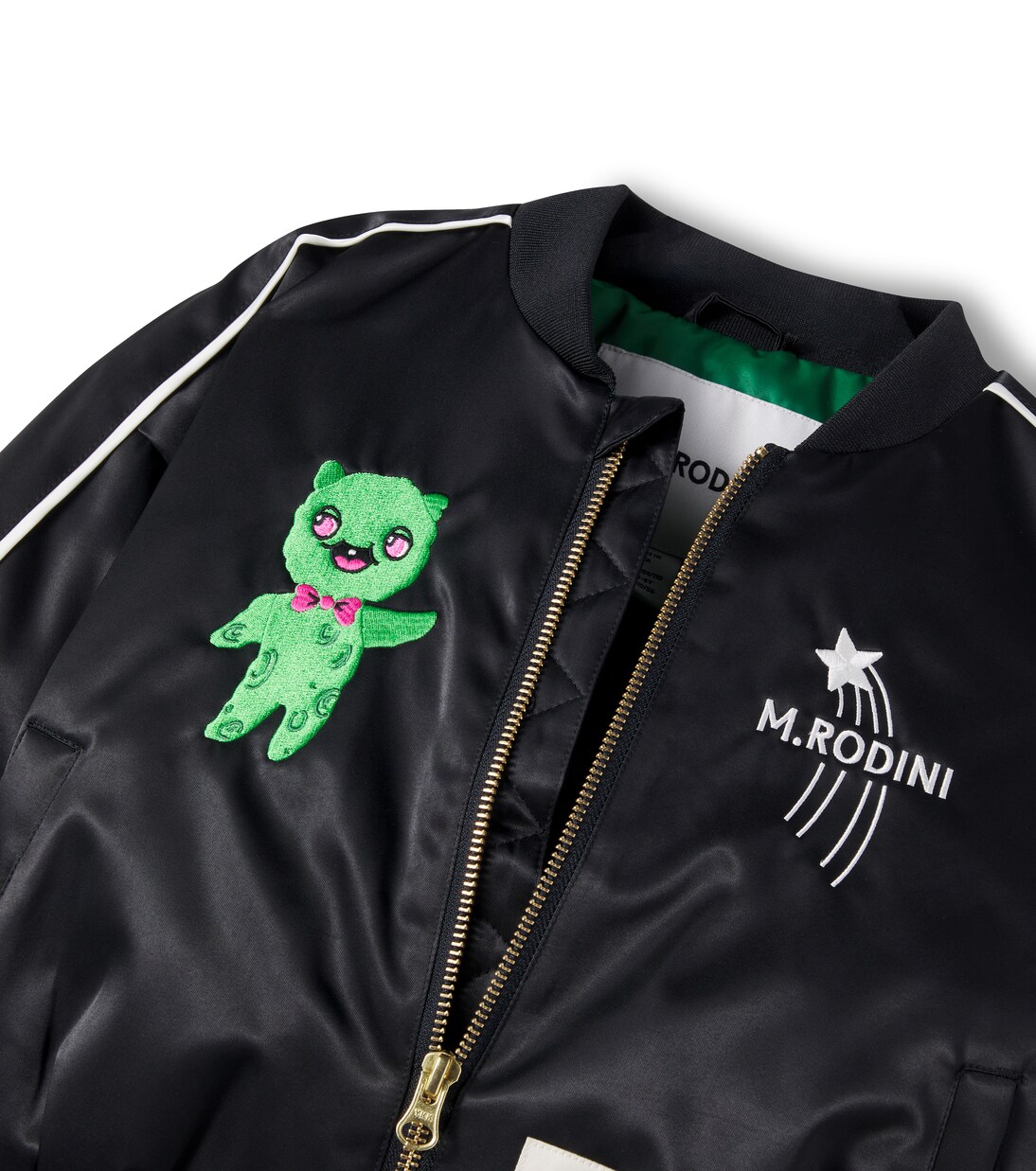 Embroidered satin varsity jacket | Mini Rodini