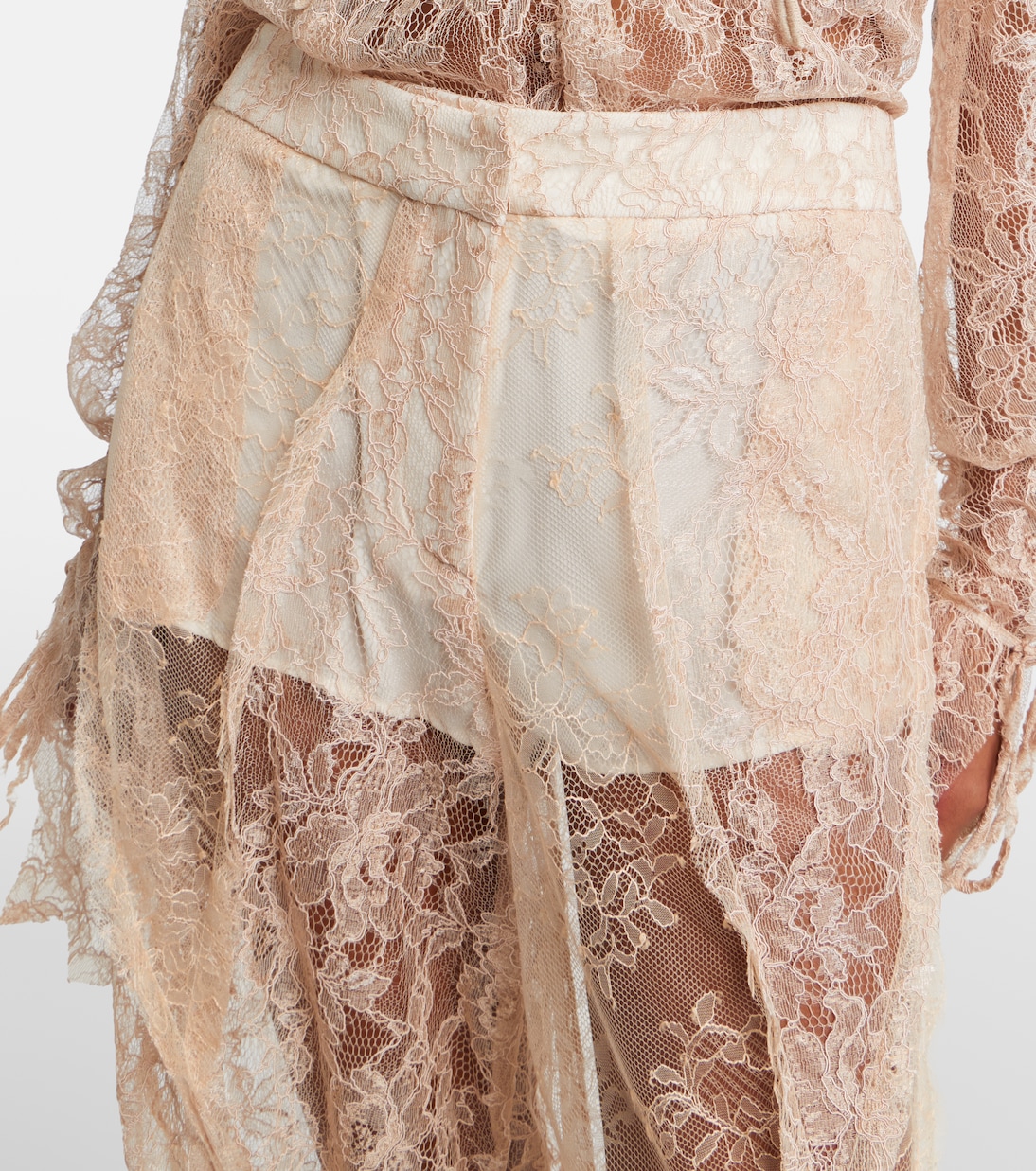 Pantalones anchos con encaje | Blumarine