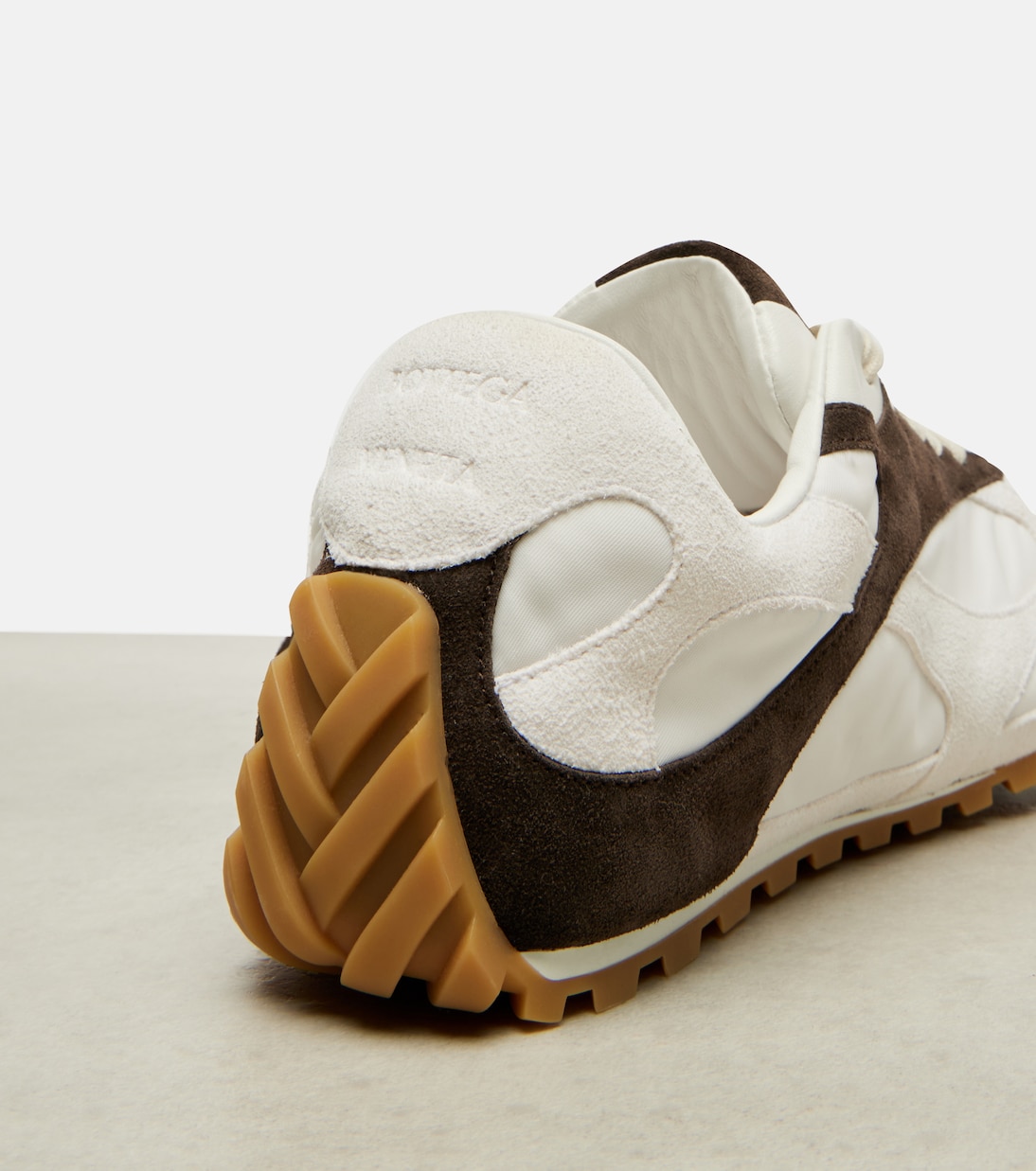 Orbit Flash suede-trimmed sneakers | Bottega Veneta