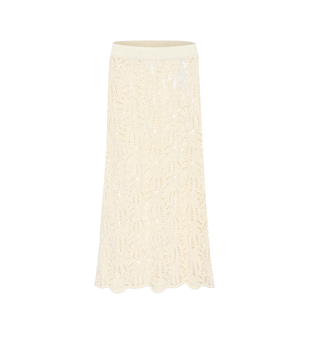 Falda midi de encaje de croché | Jil Sander