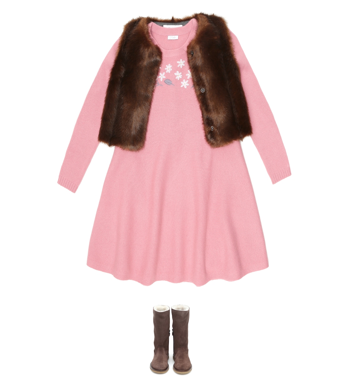 Besticktes Kleid aus Schurwolle | Il Gufo