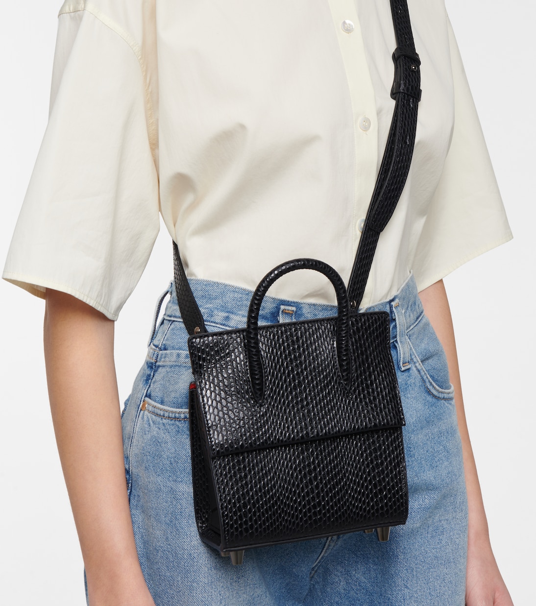 Paloma Mini snake-effect leather tote | Christian Louboutin