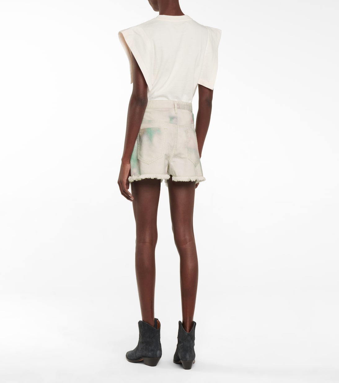 Lesiabb tie-dye denim shorts | Marant Etoile