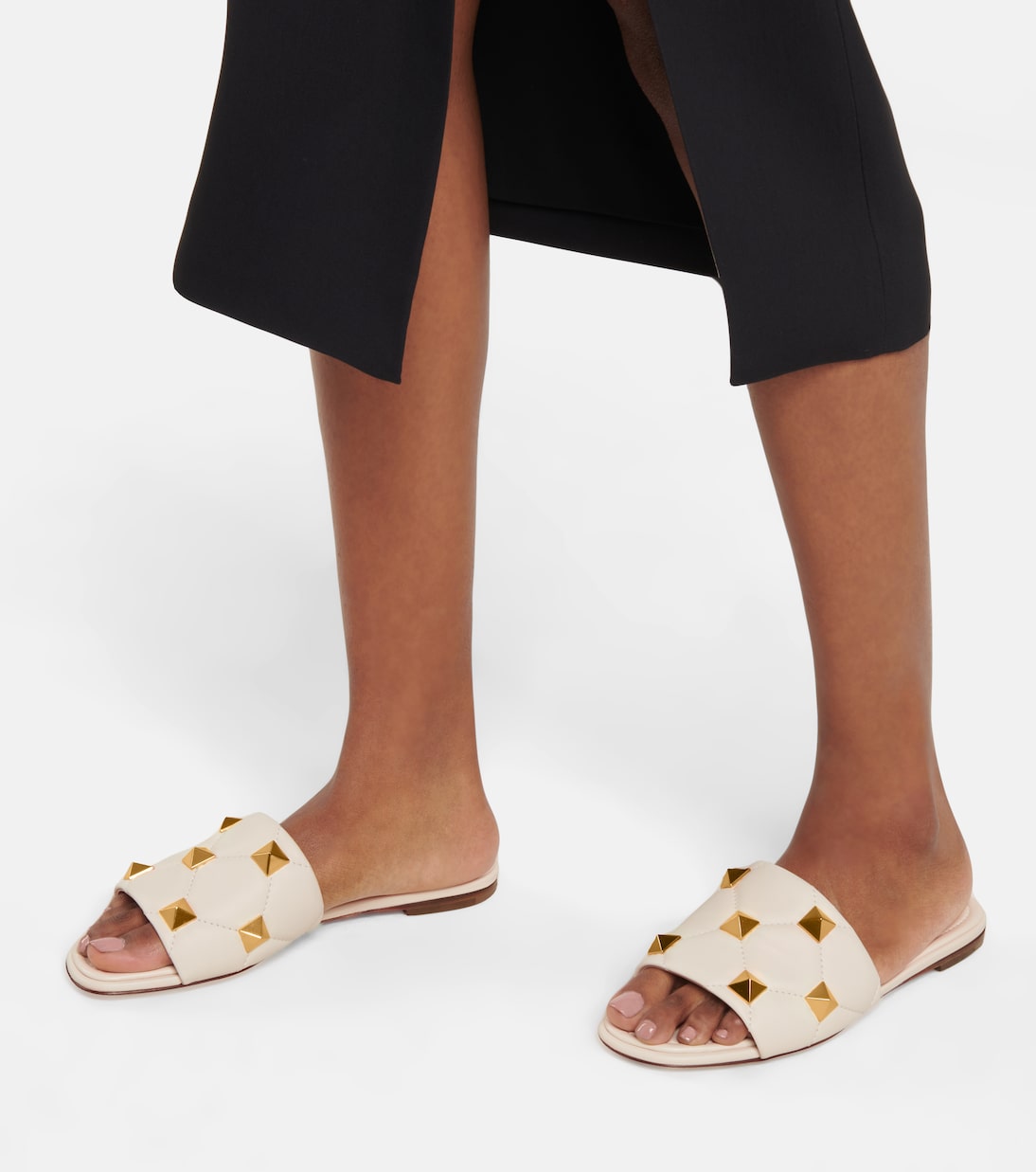 Pantoletten Roman Stud aus Leder | Valentino Garavani
