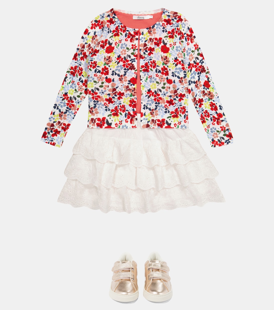 Cárdigan de algodón floral | Bonpoint