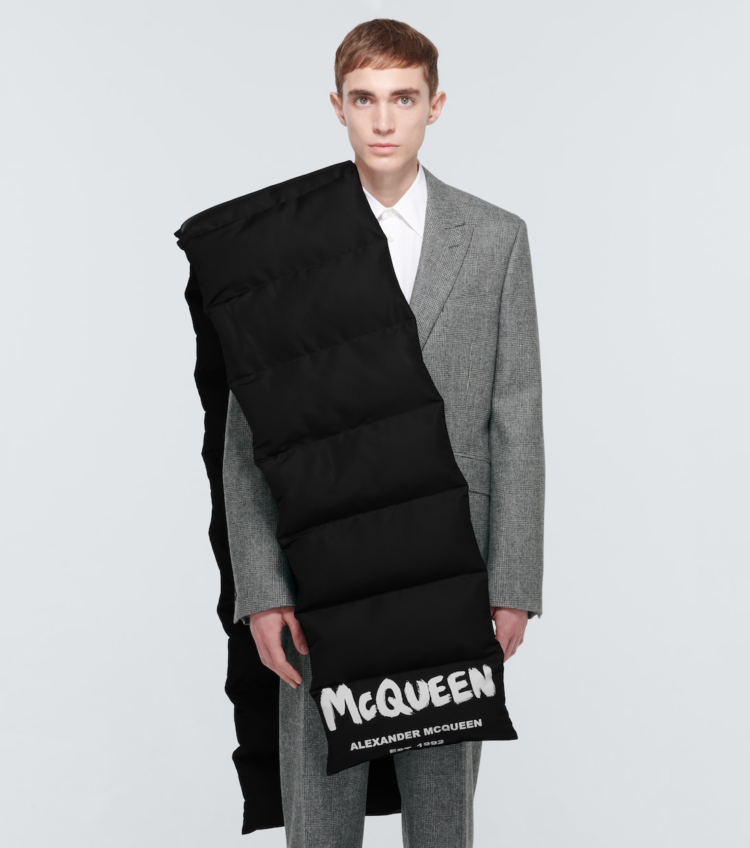 Écharpe matelassée à imprimé Graffiti | McQueen