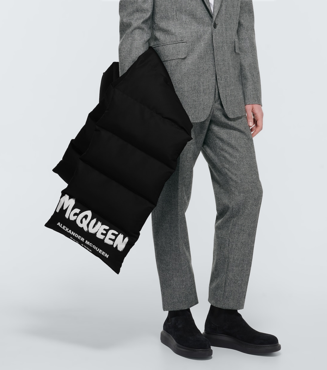 Écharpe matelassée à imprimé Graffiti | McQueen