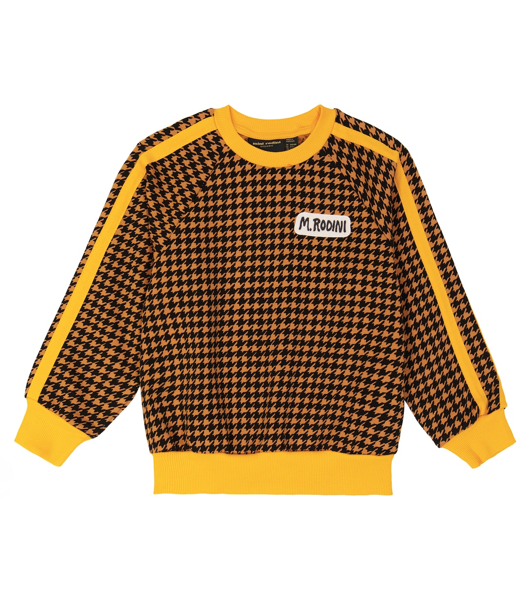 Logo houndstooth cotton sweatshirt | Mini Rodini