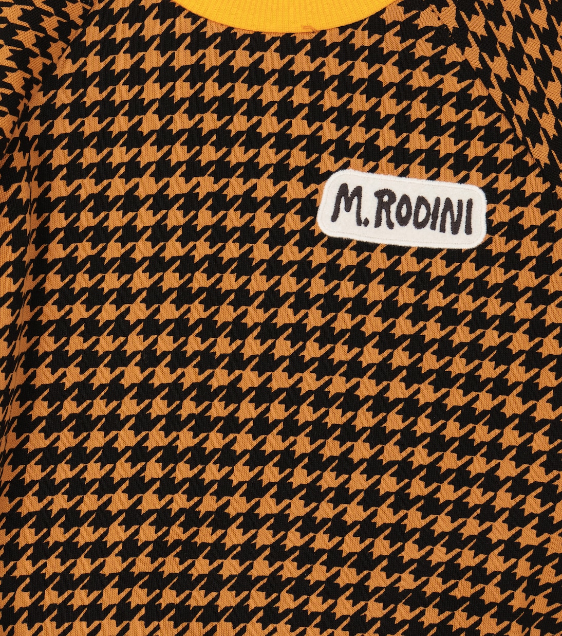 Logo houndstooth cotton sweatshirt | Mini Rodini