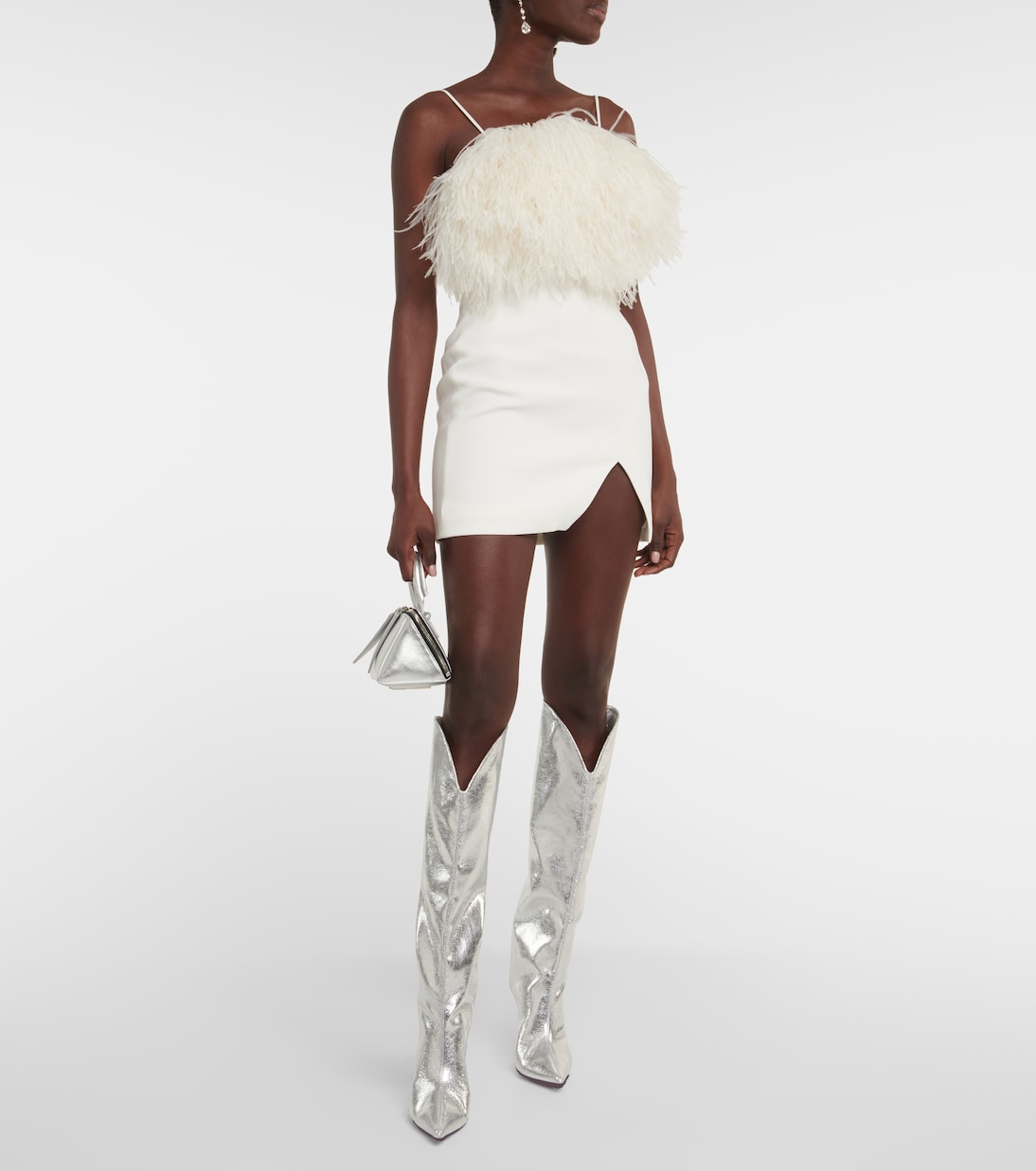 Minikleid mit Federn | David Koma