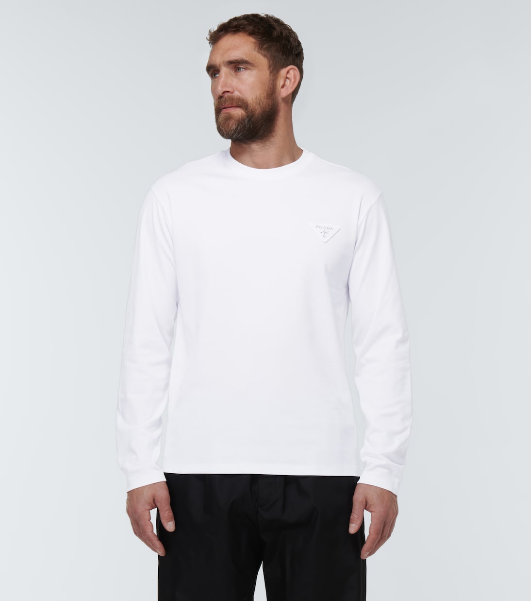 Longsleeve aus Baumwoll-Jersey | Prada