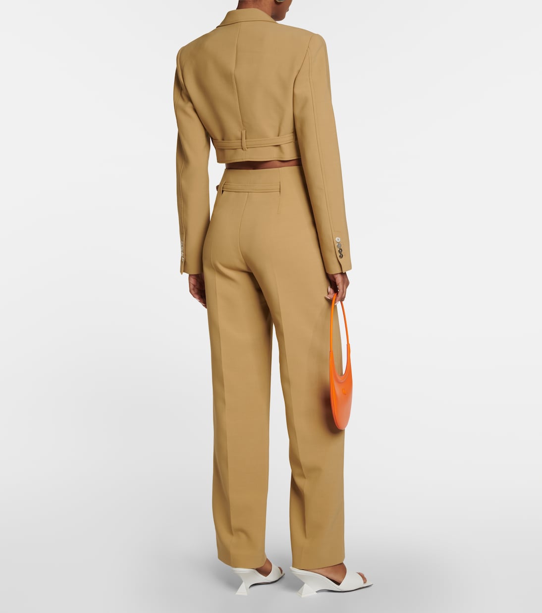 Pantalon ample Interlock en laine mélangée | Dion Lee