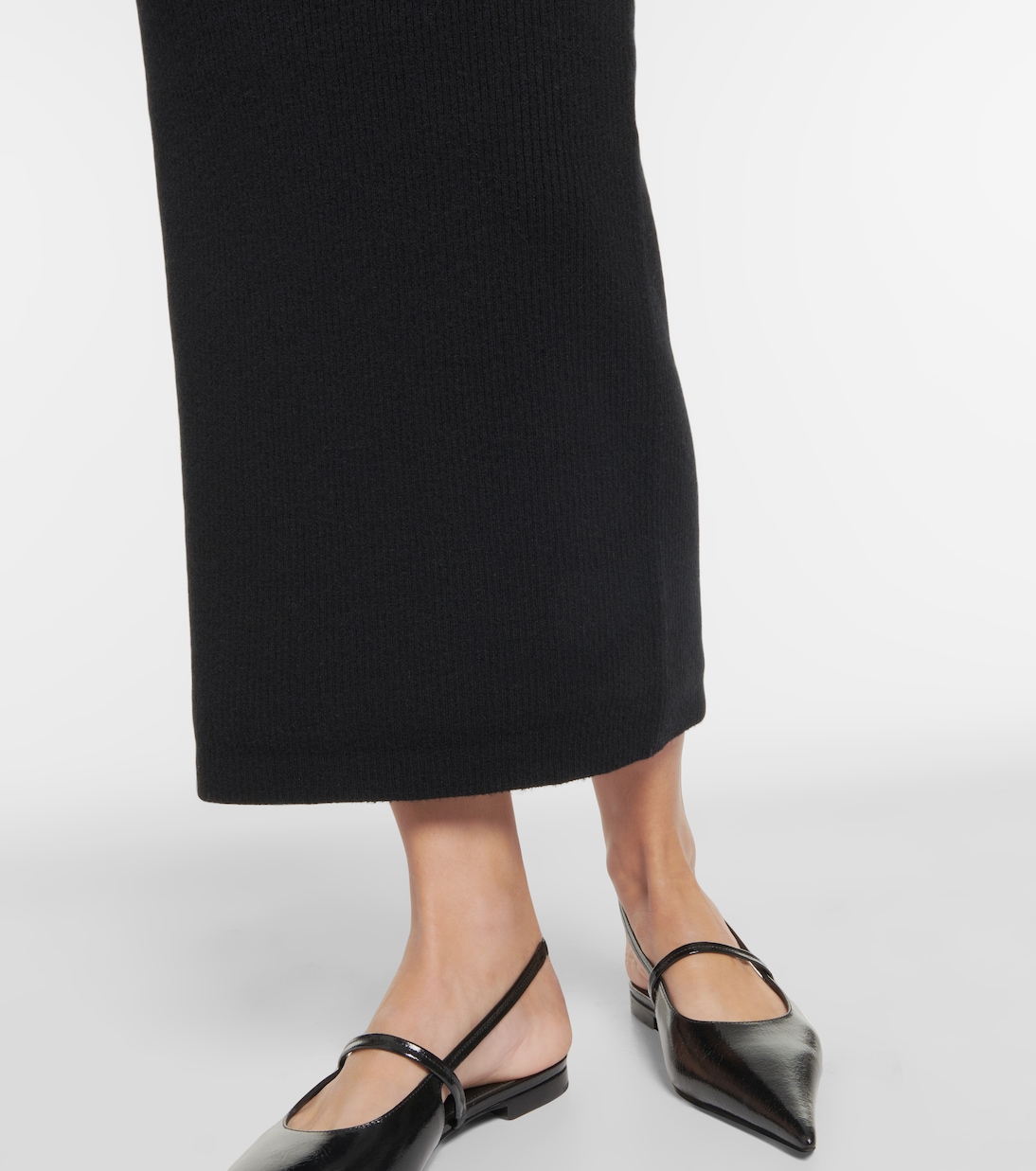 Ribbed-knit off-shoulder midi dress | Toteme