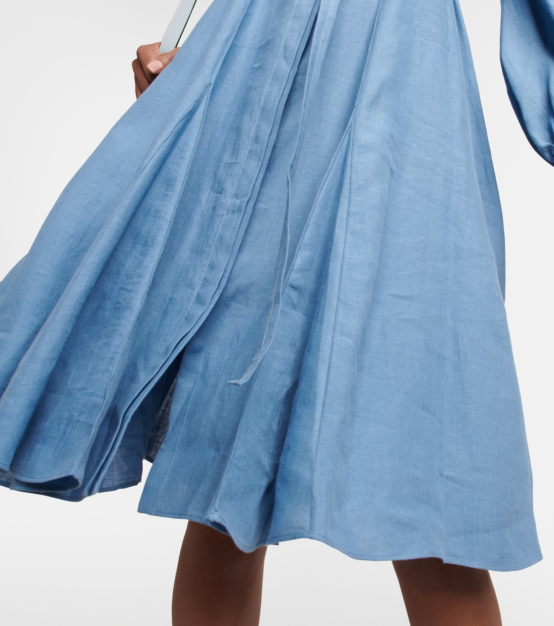 Belted linen midi dress | Chloé