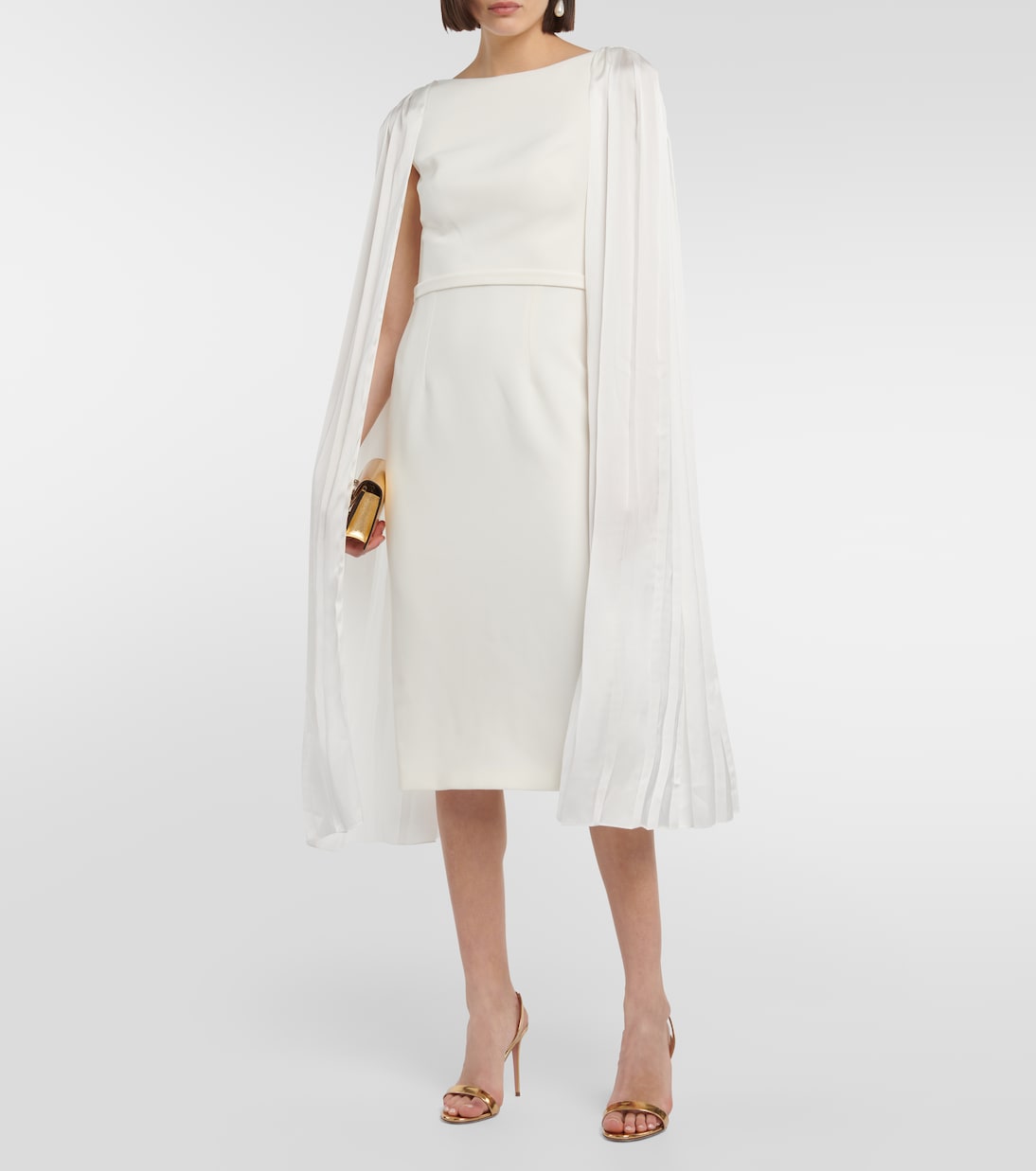 Vestido midi Essiah de crepé y satén | Safiyaa