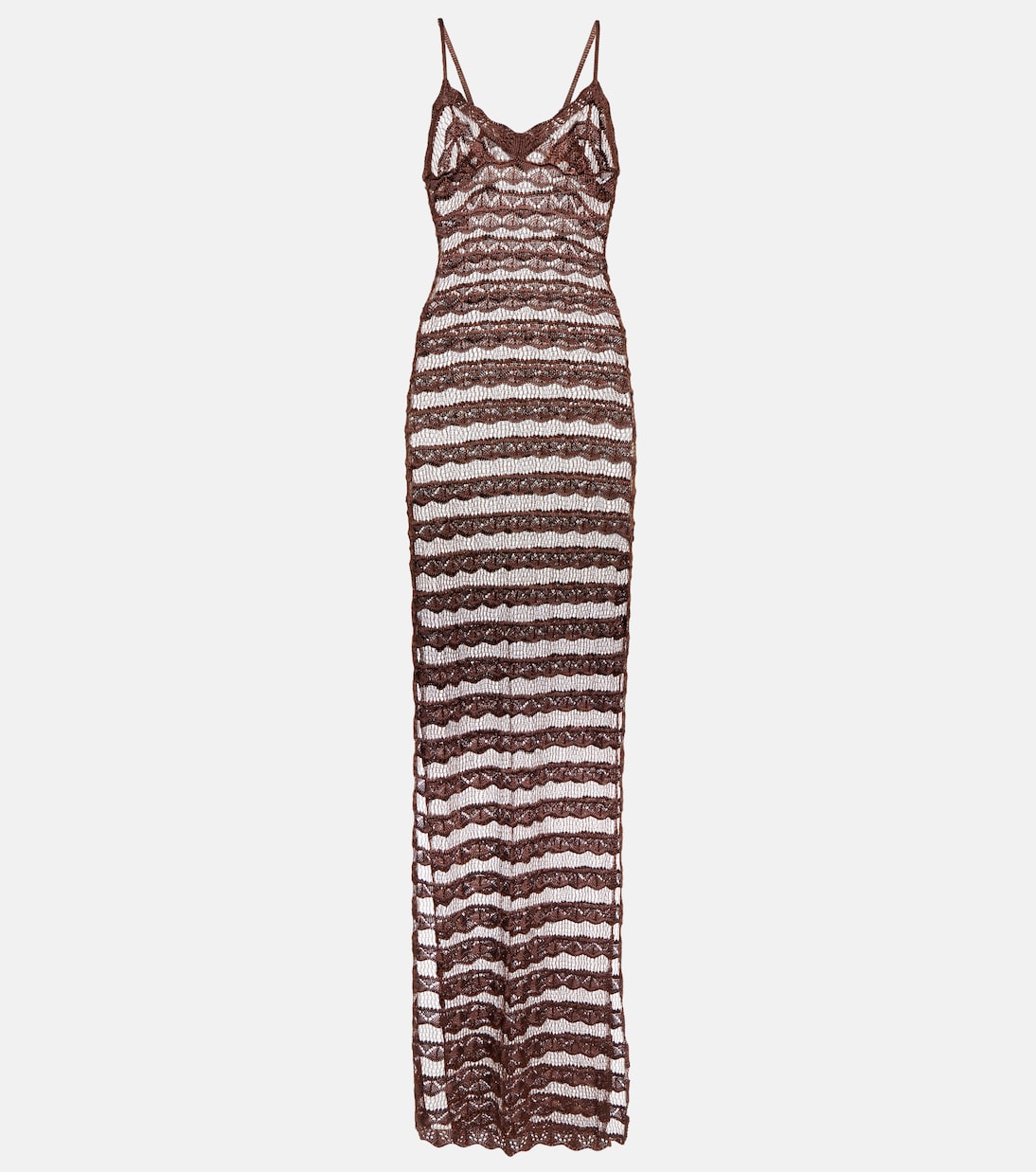 Semi-sheer lace camisole maxi dress | Aya Muse