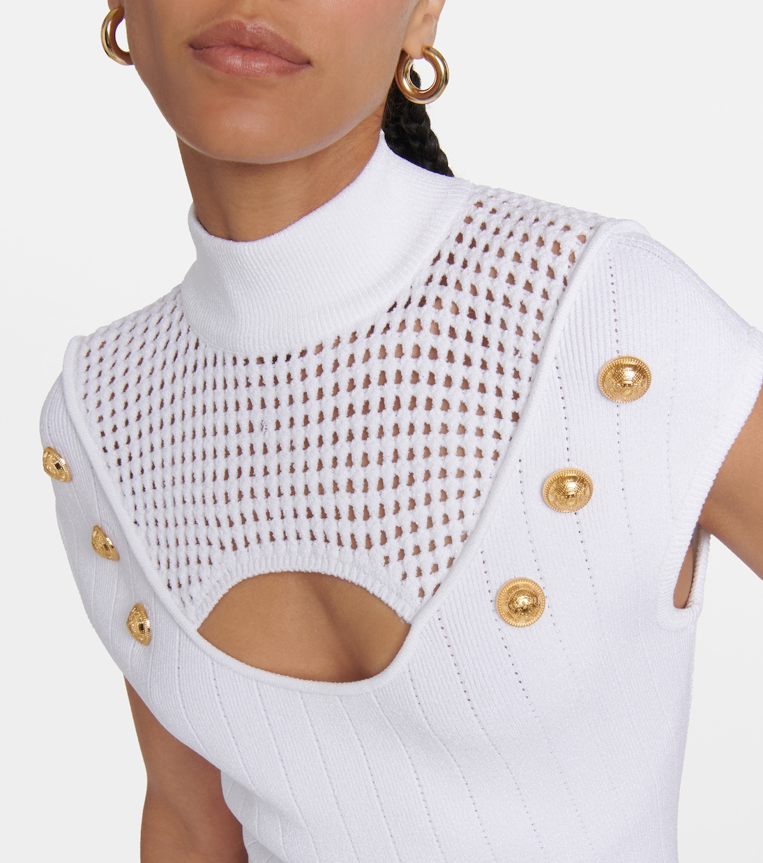 Midikleid mit Mesh | Balmain