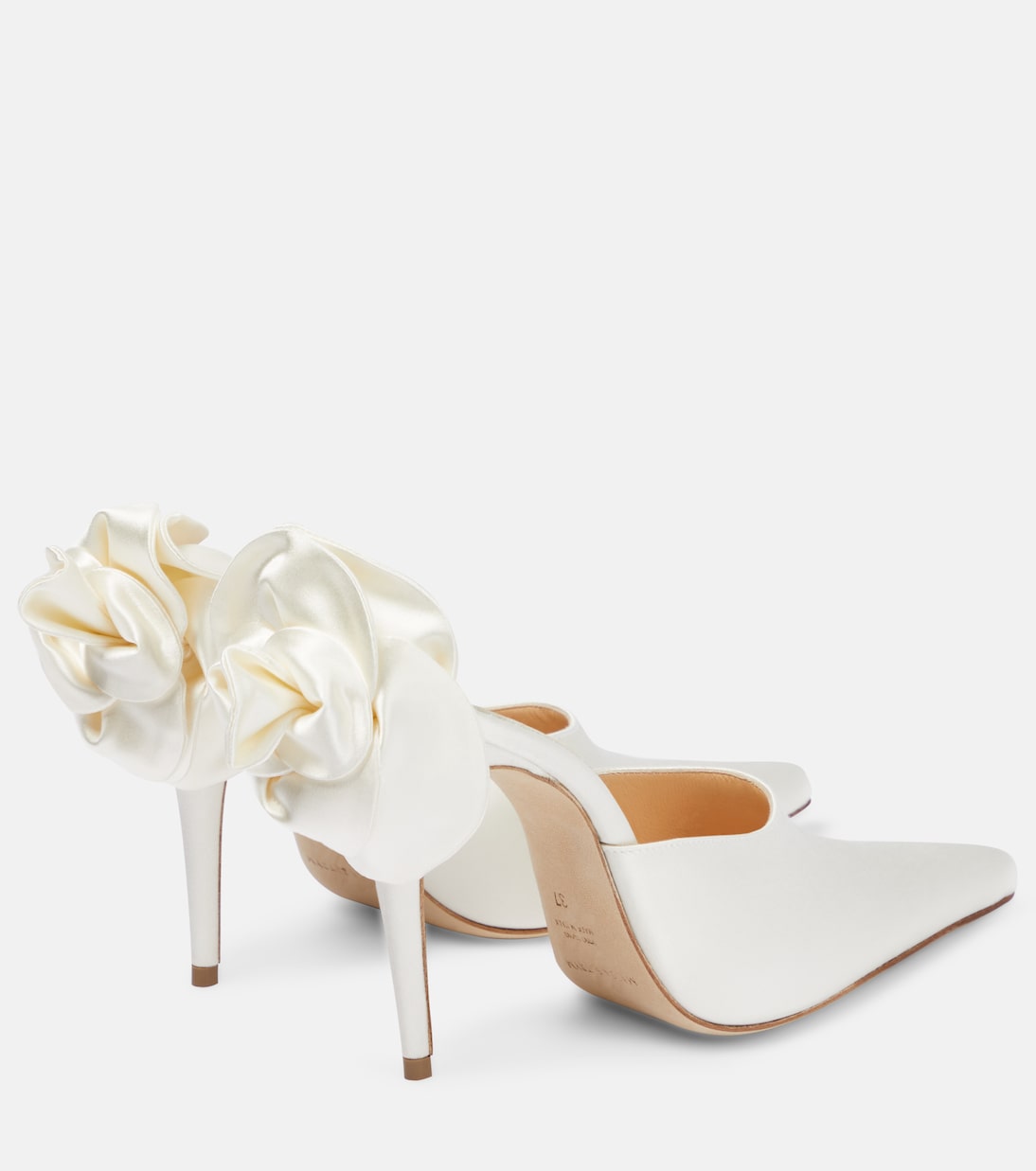 Mules in raso con decorazione floreale | Magda Butrym
