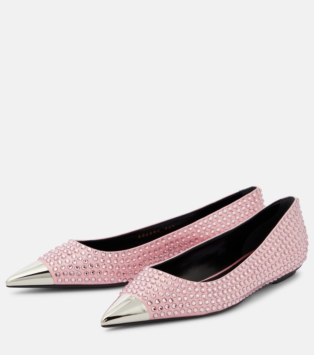 Rhinestone-embellished ballet flats | Area