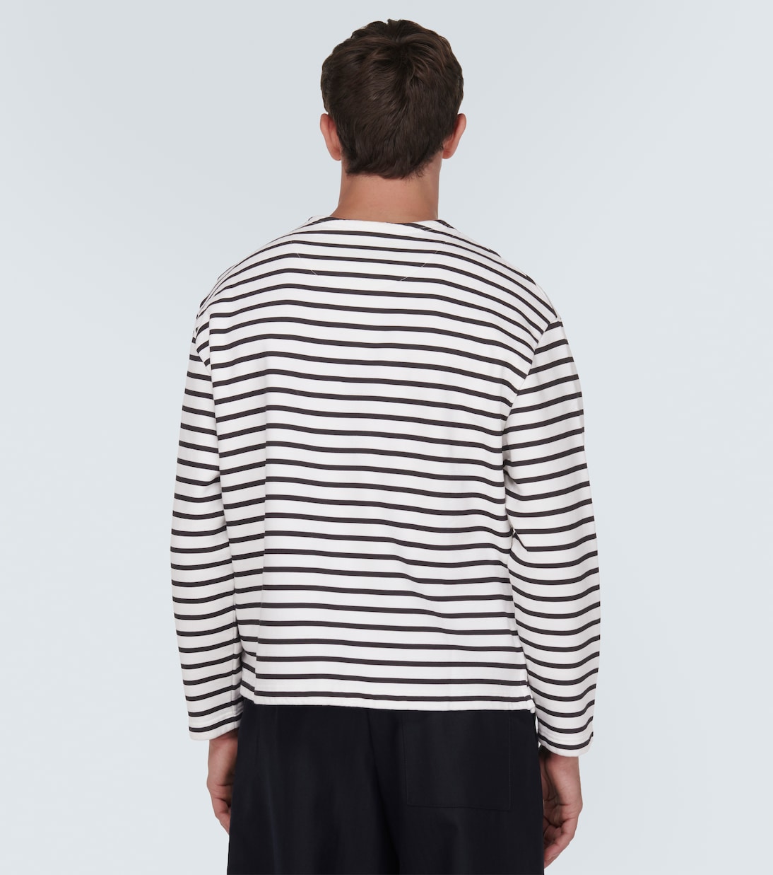 x Michael Clark striped cotton jersey sweatshirt | JW Anderson