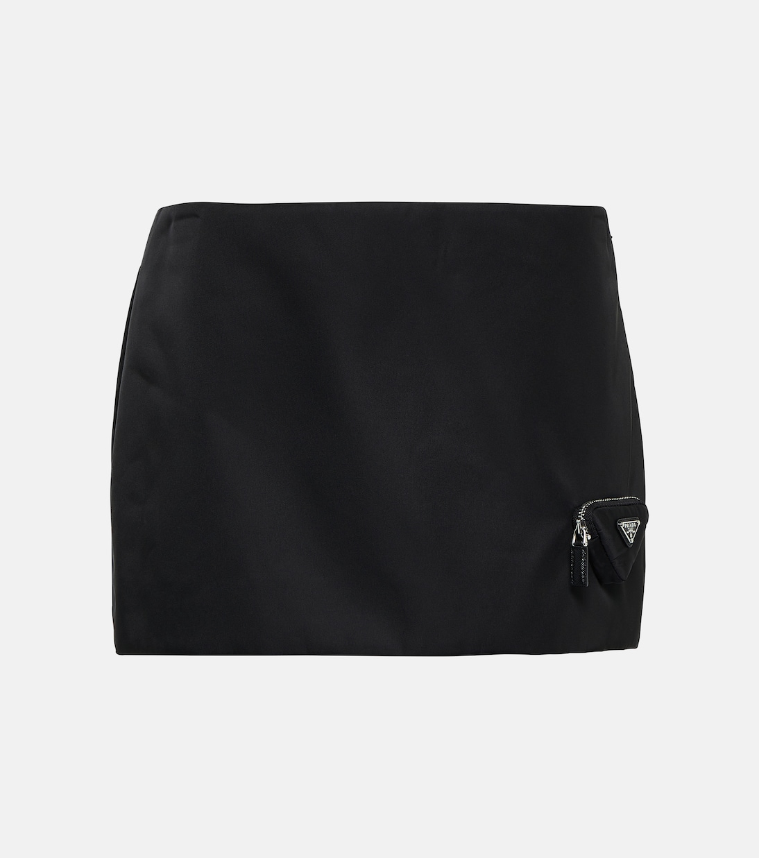 Mini-jupe à taille haute en nylon | Prada