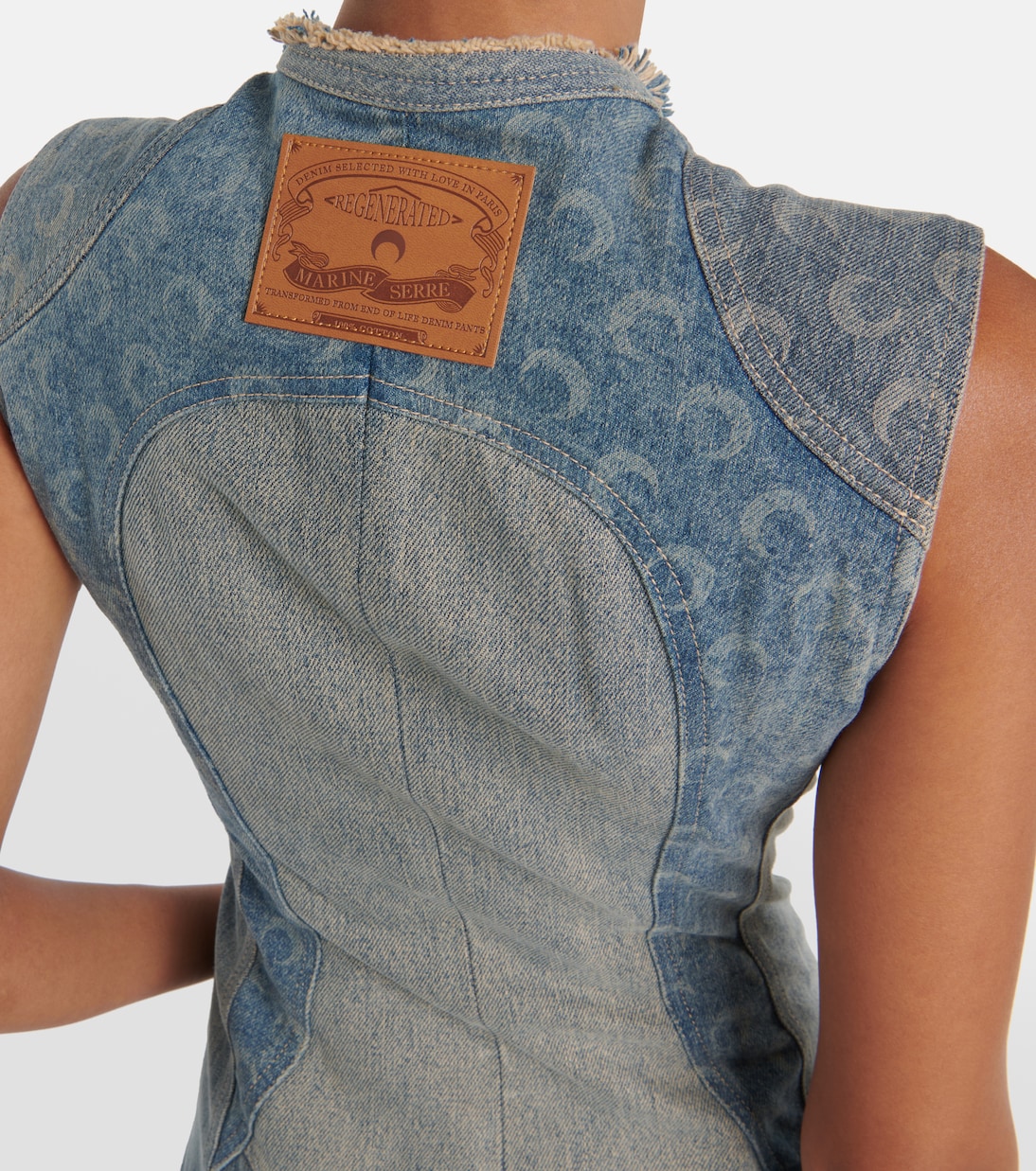Robe longue All Over Moon en jean | Marine Serre