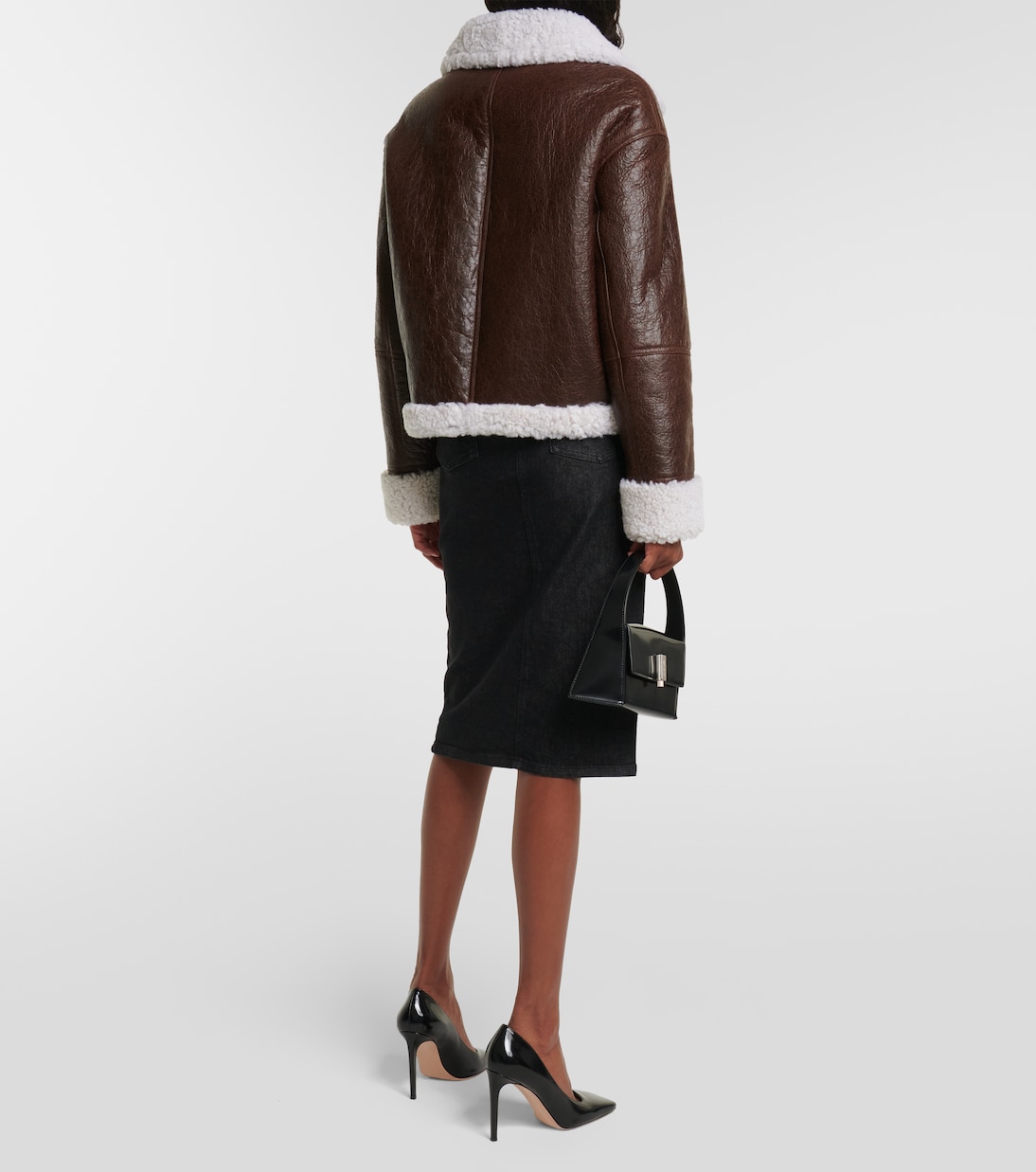Lederjacke mit Shearling | Yves Salomon