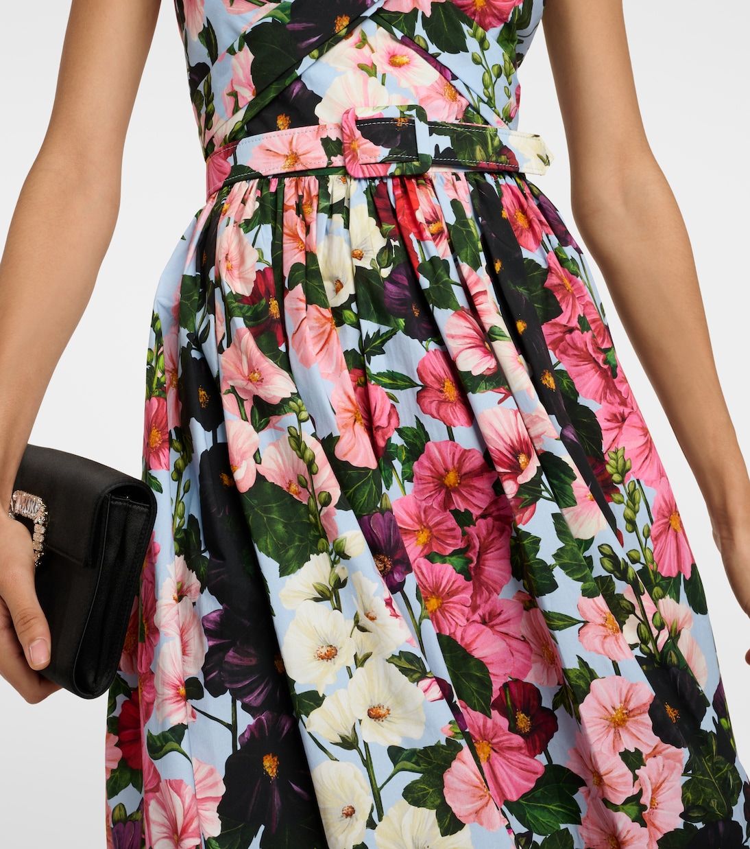 Floral cotton poplin midi dress | Oscar de la Renta