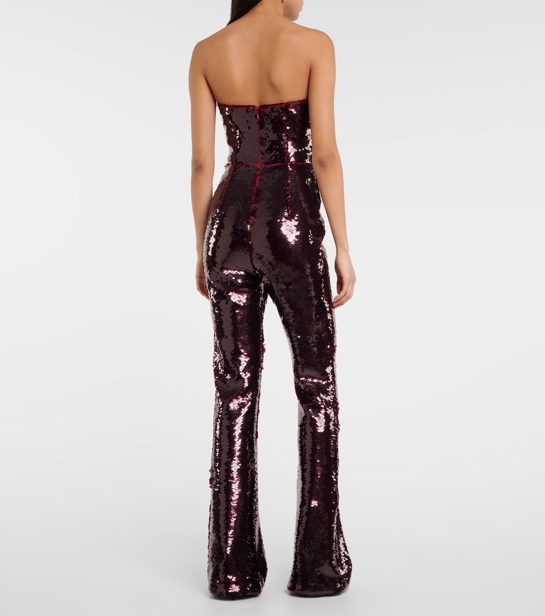 Combi-pantalon bustier Myrine à sequins | Safiyaa