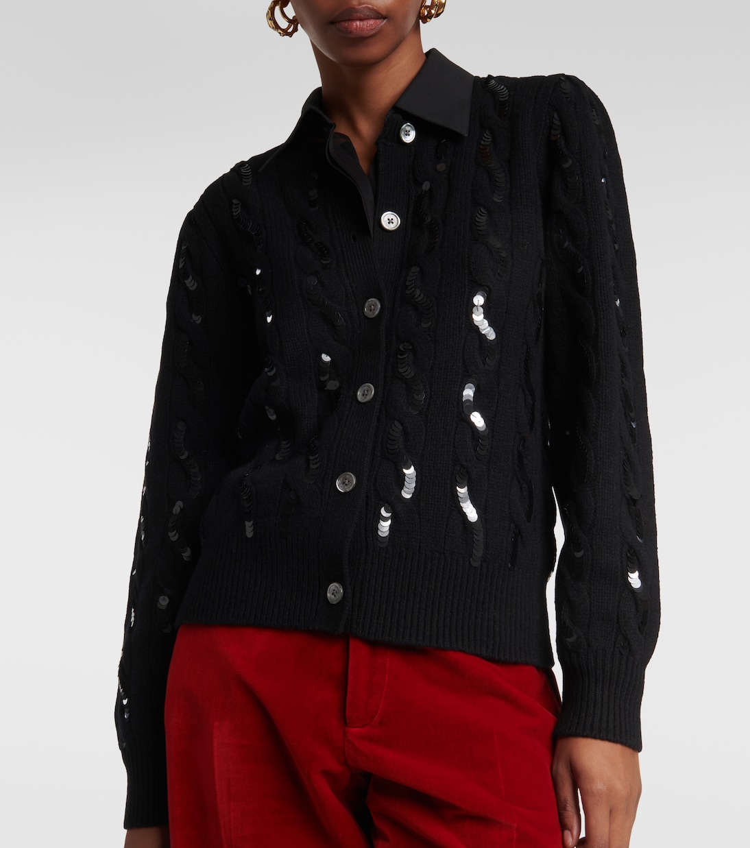 Sequined wool and cashmere cardigan | Polo Ralph Lauren
