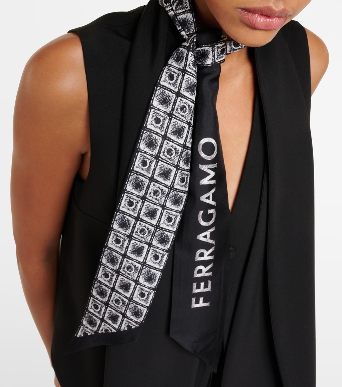 Pañuelo de seda estampado | Ferragamo