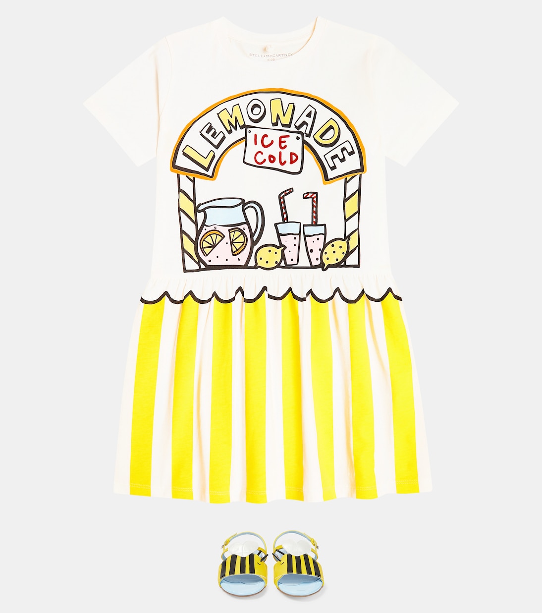 Bedrucktes Kleid aus Baumwolle | Stella McCartney Kids
