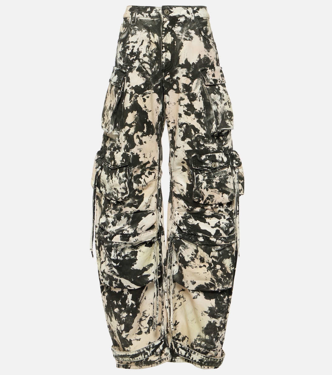 Fern printed mid-rise cargo jeans | The Attico