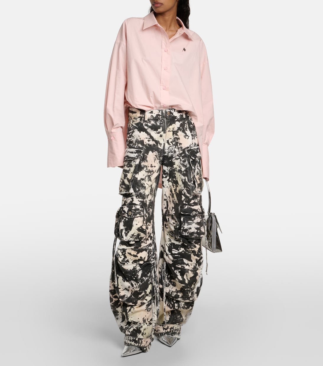 Fern printed mid-rise cargo jeans | The Attico