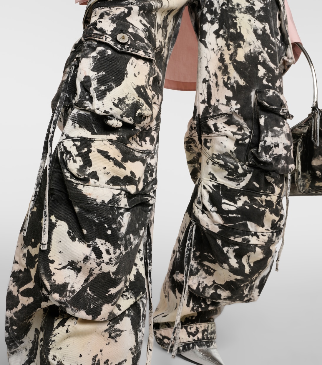 Fern printed mid-rise cargo jeans | The Attico
