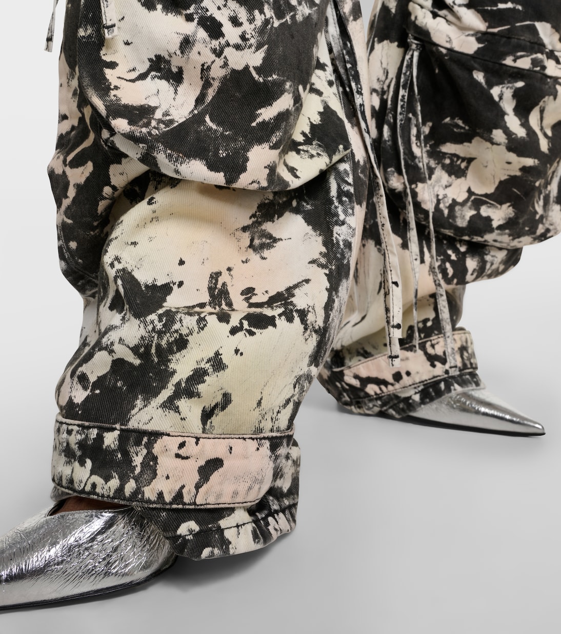 Fern printed mid-rise cargo jeans | The Attico