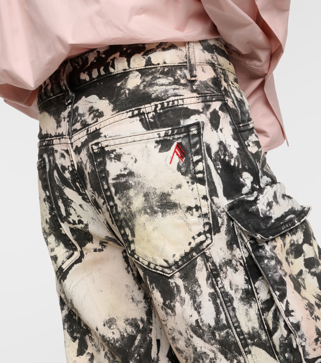 Fern printed mid-rise cargo jeans | The Attico