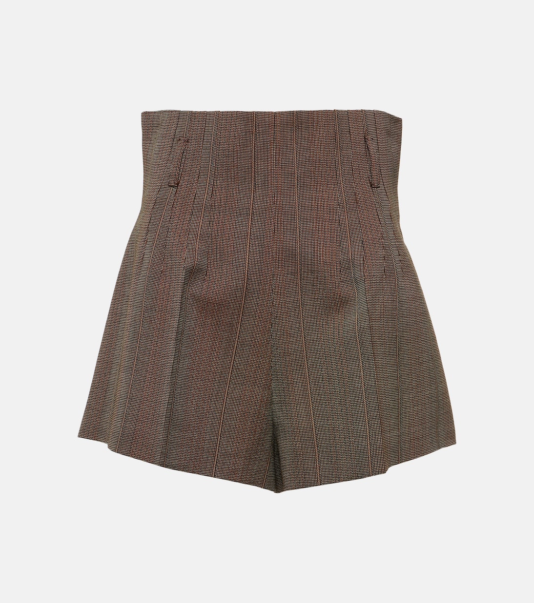 Prada Shorts Altos de Lana con Estampado de Rayas para Jóvenes Modernos