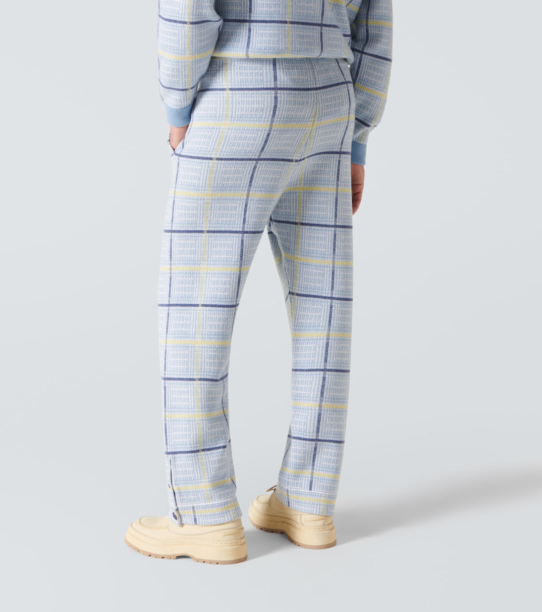 Rain tartan cashmere sweatpants | God's True Cashmere