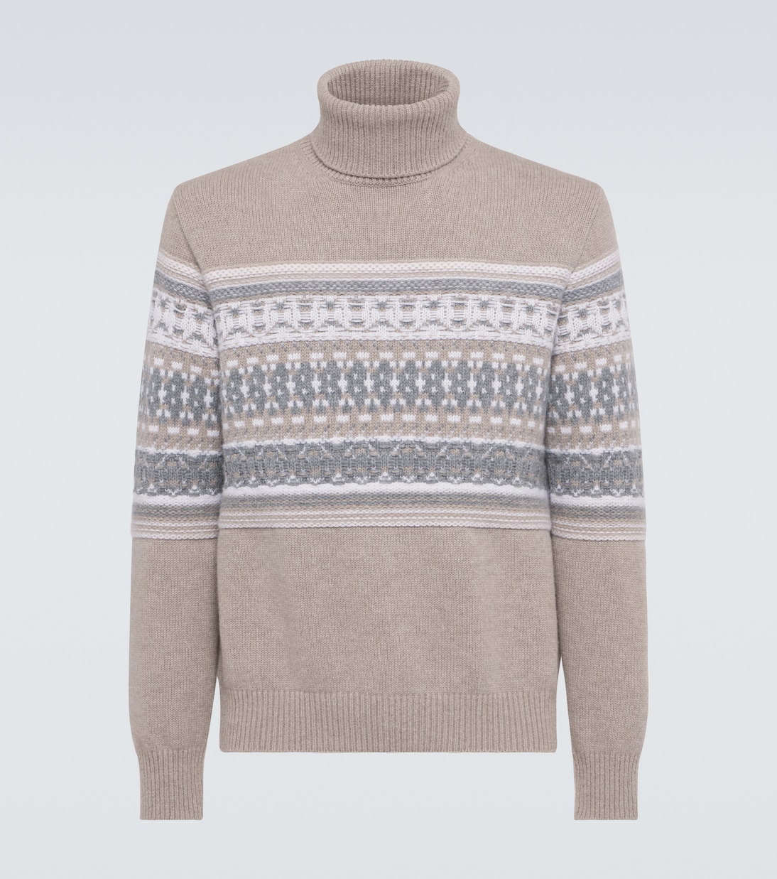 Rollkragenpullover aus Kaschmir-Jacquard | Zegna