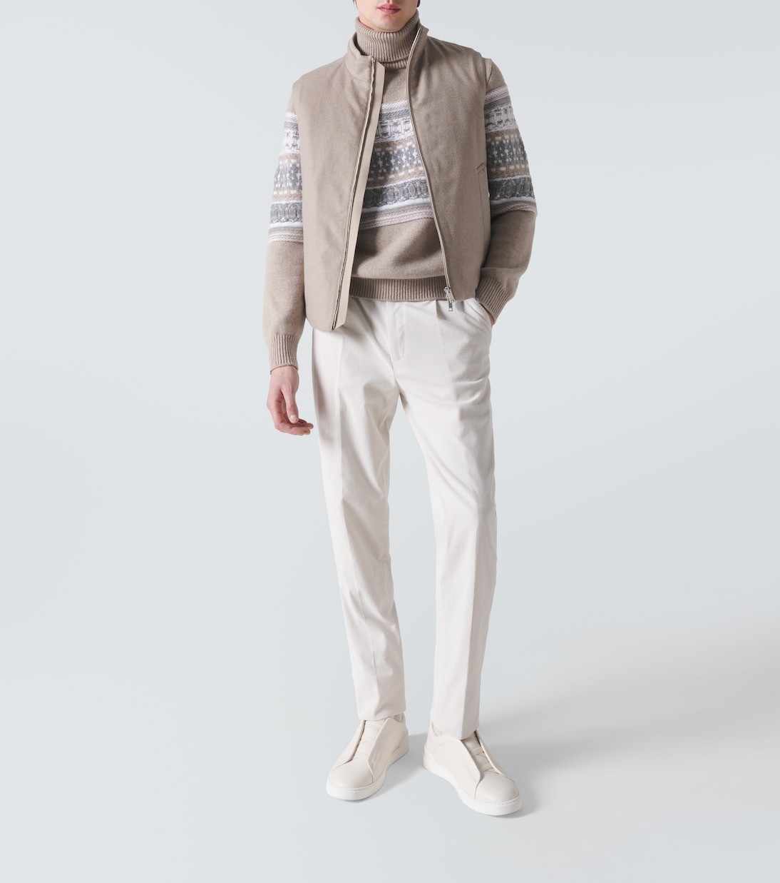 Rollkragenpullover aus Kaschmir-Jacquard | Zegna