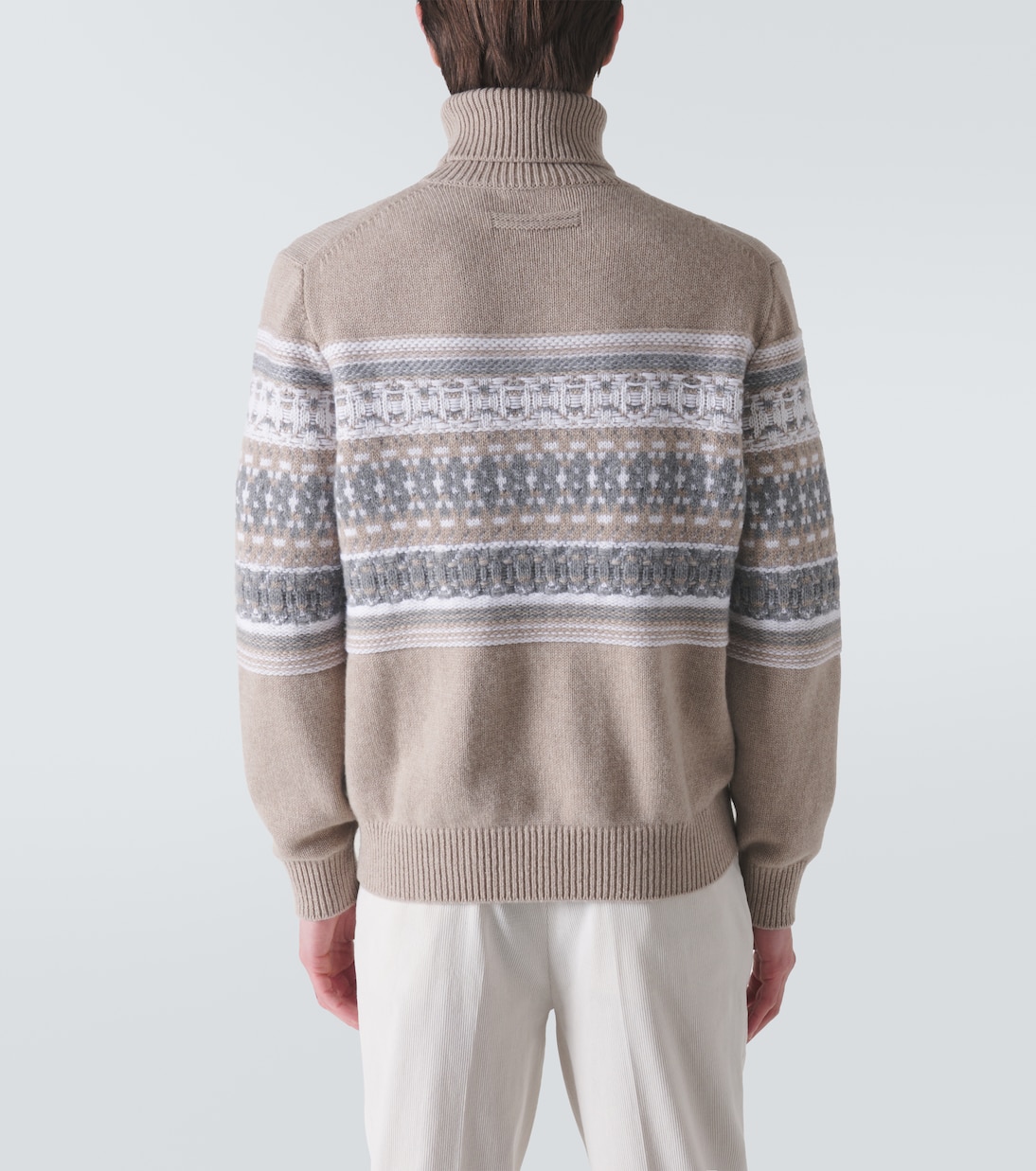 Rollkragenpullover aus Kaschmir-Jacquard | Zegna